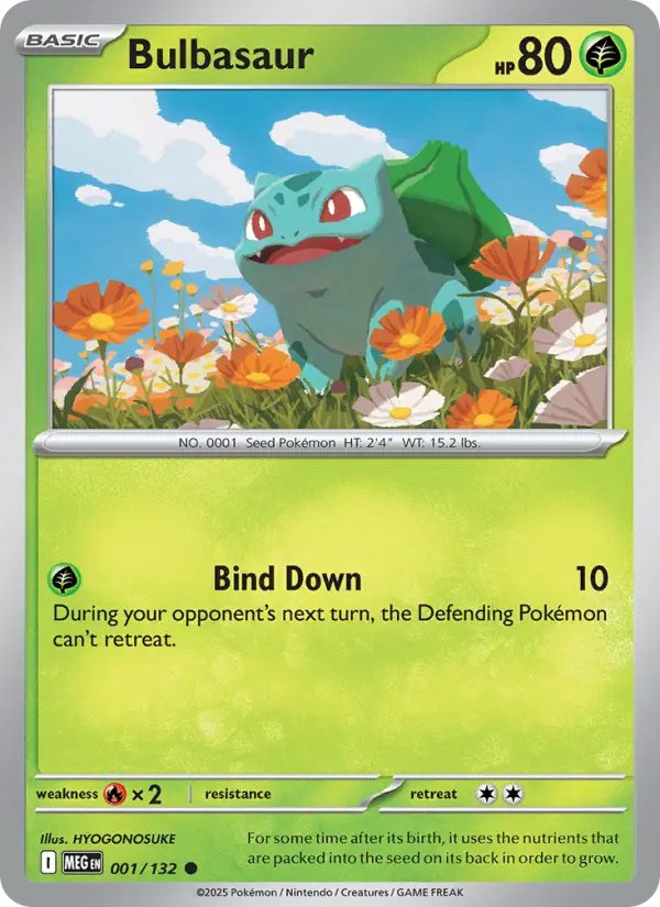 Bulbasaur, Pokémon card