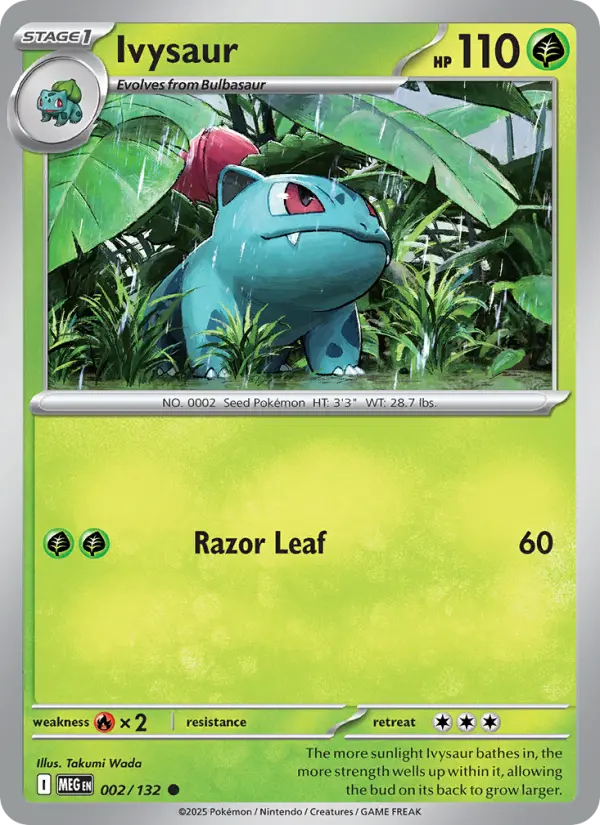 Ivysaur, Pokémon card