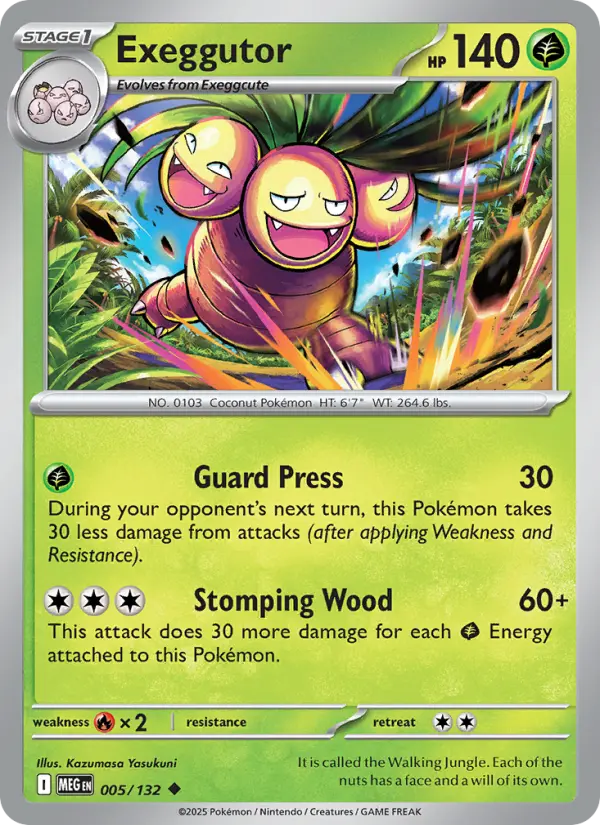 Exeggutor, Pokémon card