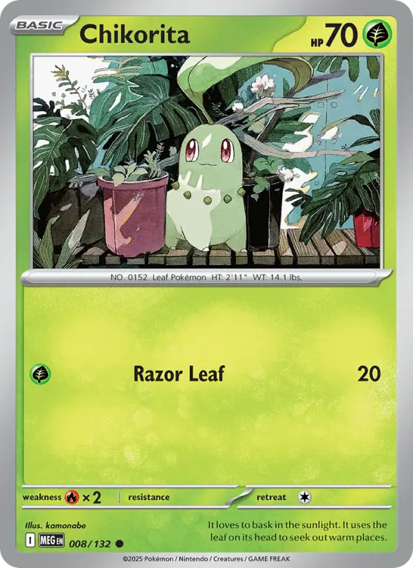 Chikorita, Pokémon card
