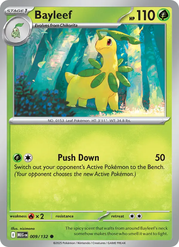 Bayleef, Pokémon card