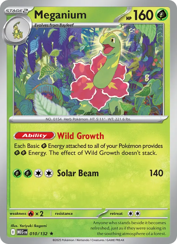 Meganium, Pokémon card