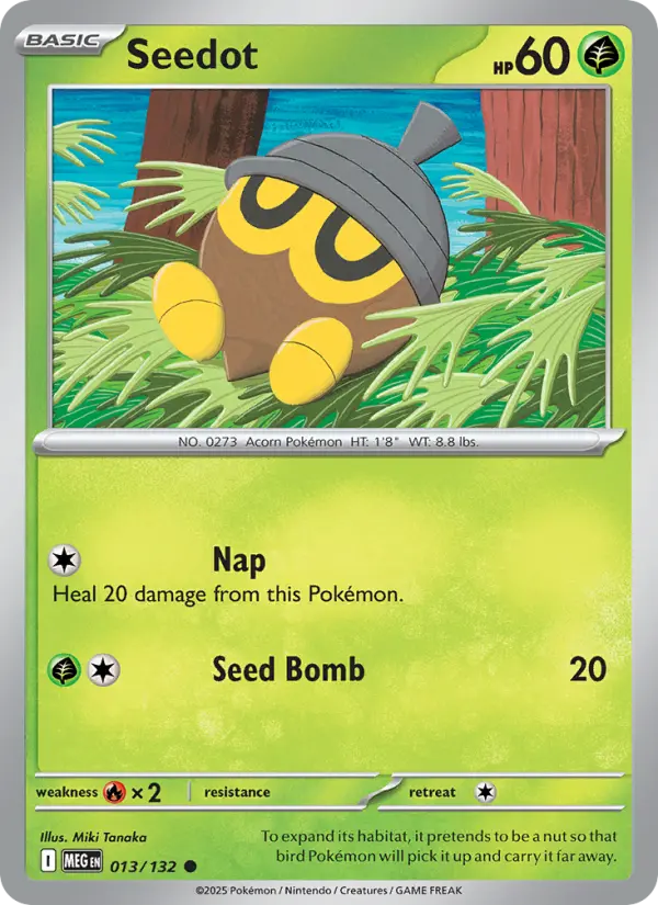 Seedot, Pokémon card