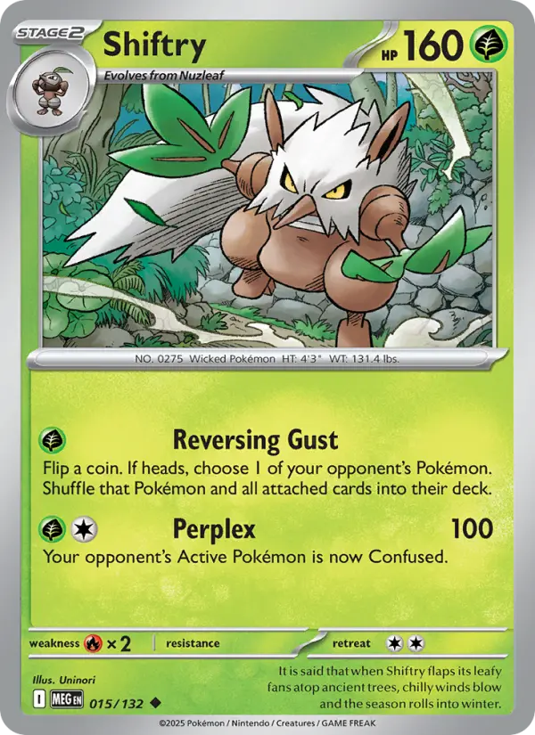 Shiftry, Pokémon card