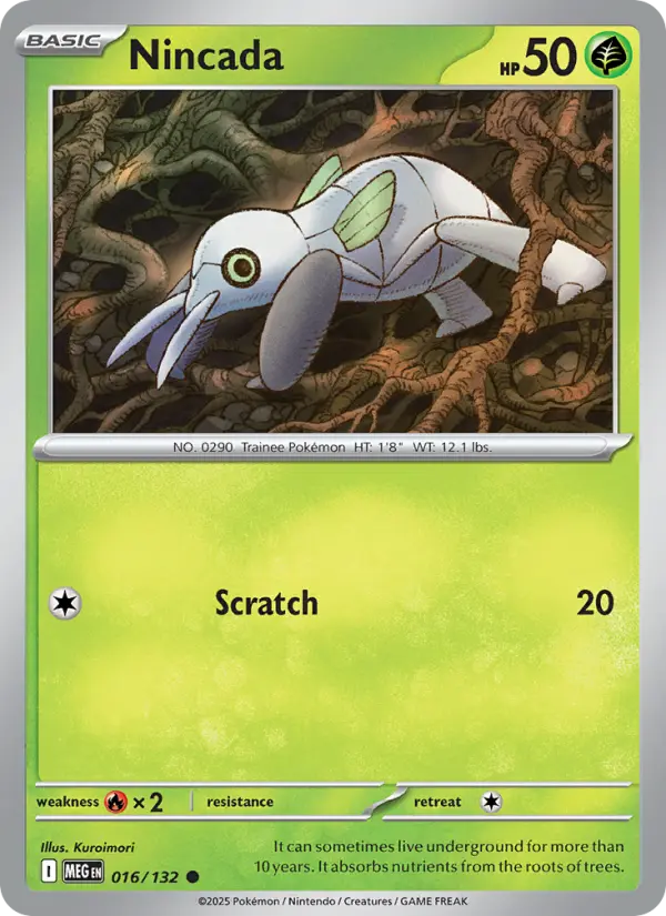 Nincada, Pokémon card