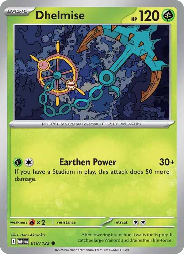 Dhelmise, Pokémon card