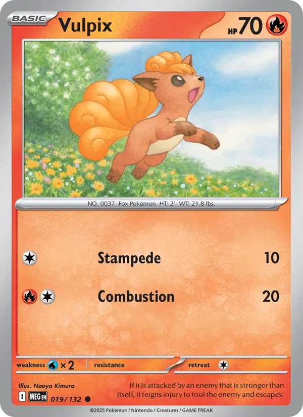 Vulpix, Pokémon card