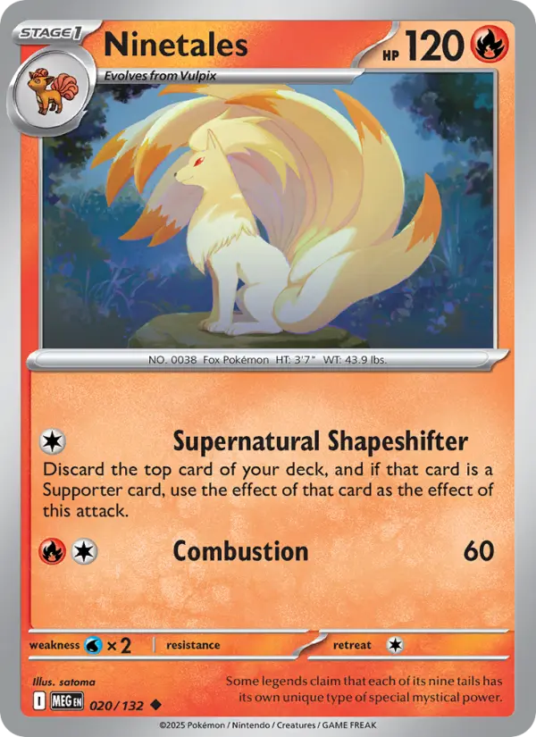 Ninetales, Pokémon card