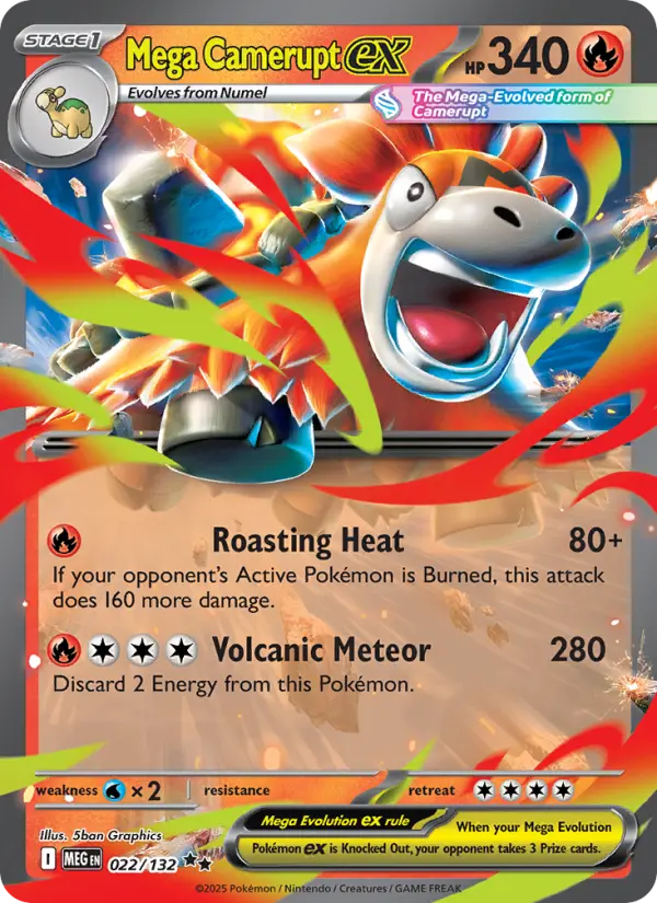 Mega Camerupt ex, Pokémon card