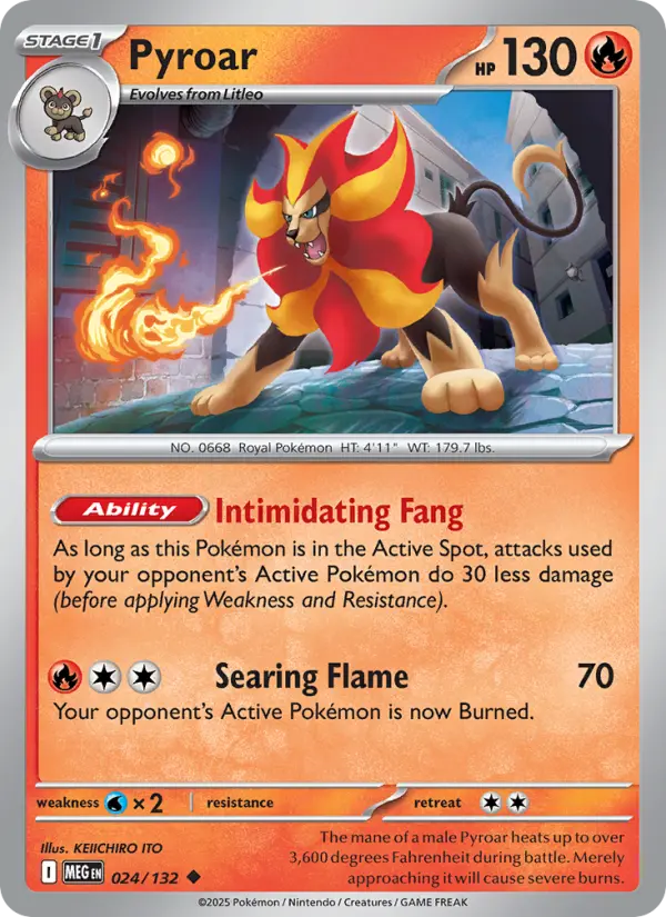 Pyroar, Pokémon card