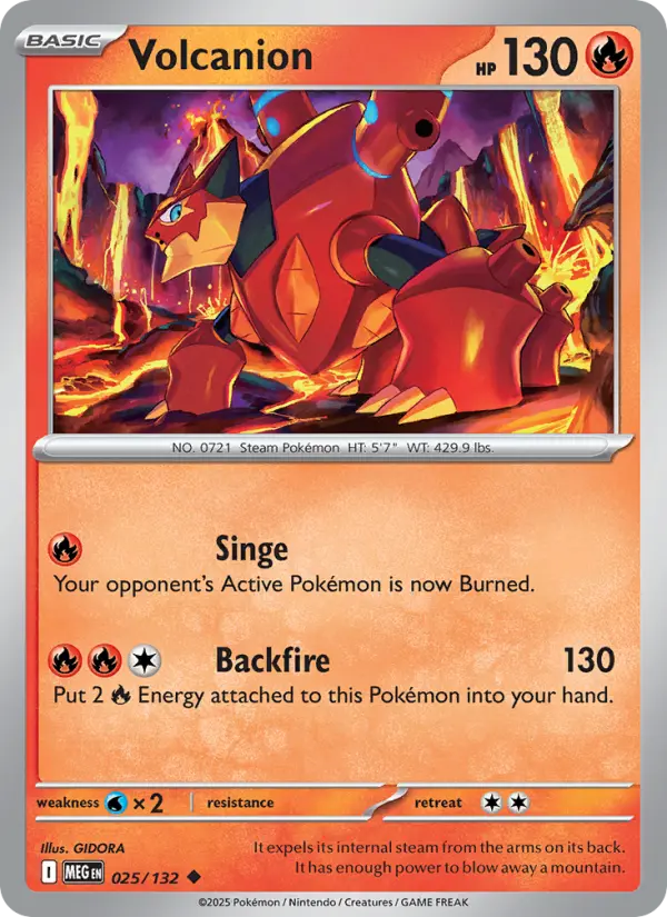 Volcanion, Pokémon card