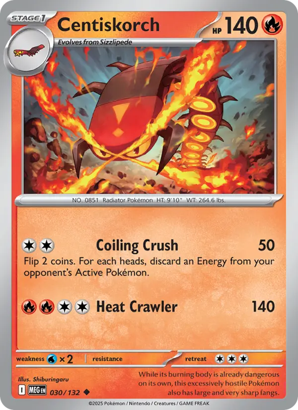Centiskorch, Pokémon card