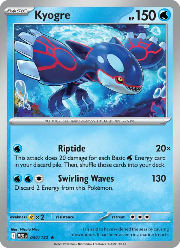Kyogre, Pokémon card
