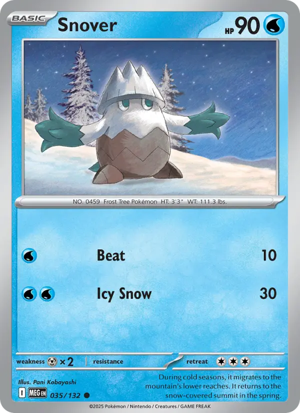 Snover, Pokémon card