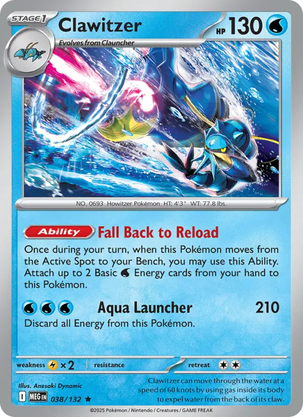 Clawitzer, Pokémon card