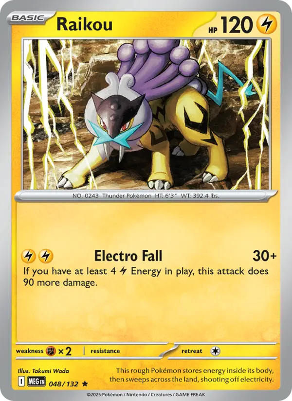 Raikou, Pokémon card