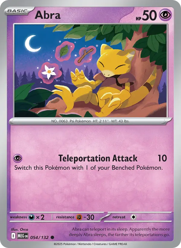 Abra, Pokémon card