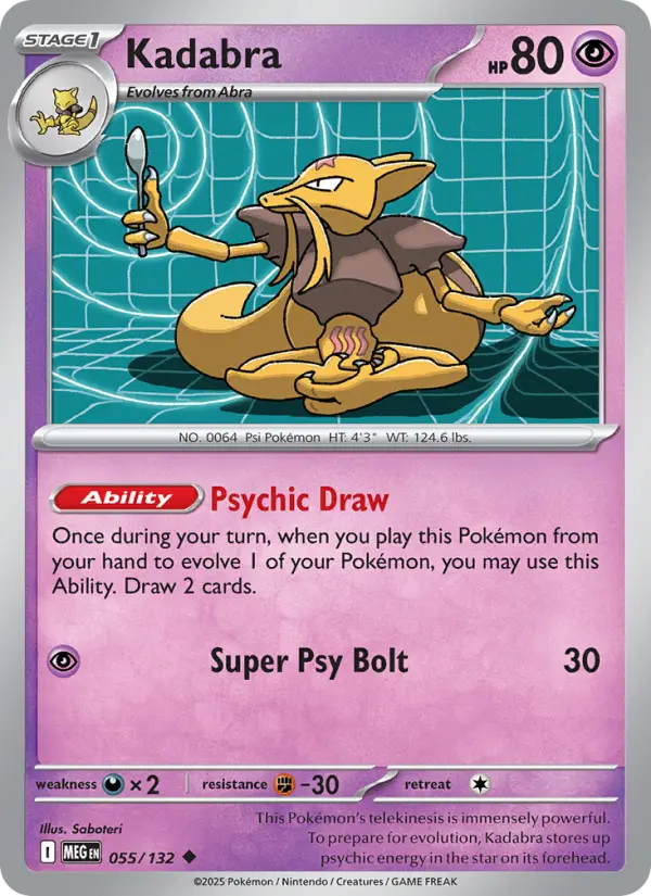 Kadabra, Pokémon card