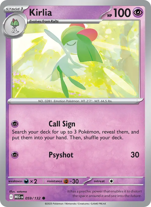 Kirlia, Pokémon card