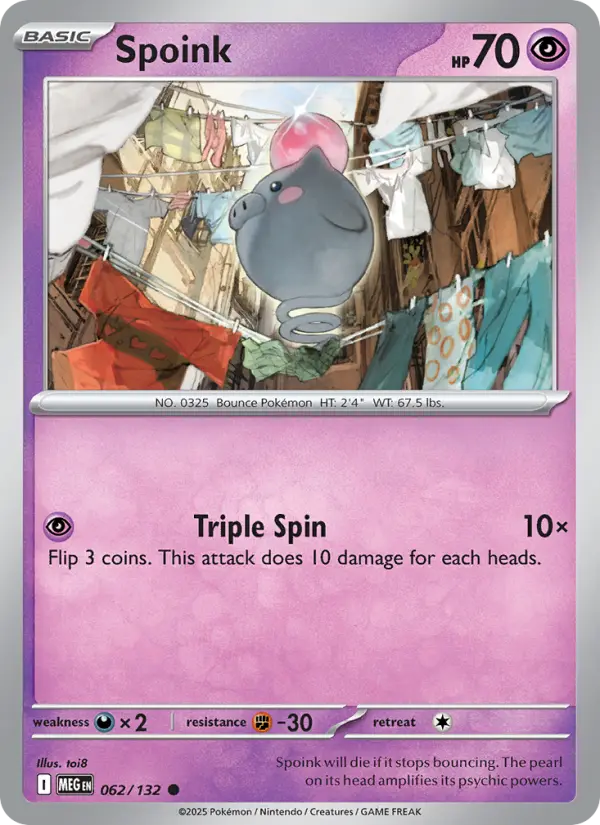 Spoink, Pokémon card