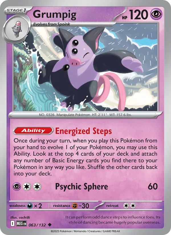Grumpig, Pokémon card