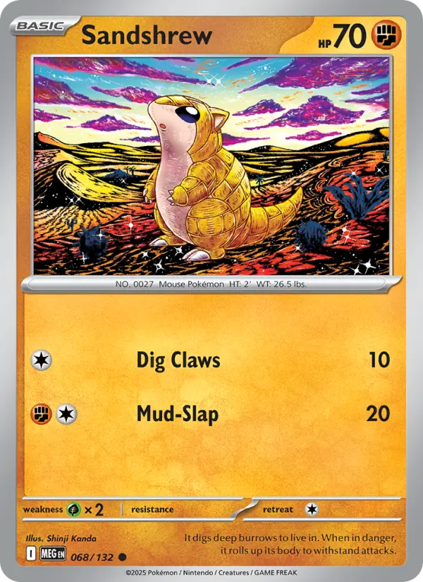 Sandshrew, Pokémon card