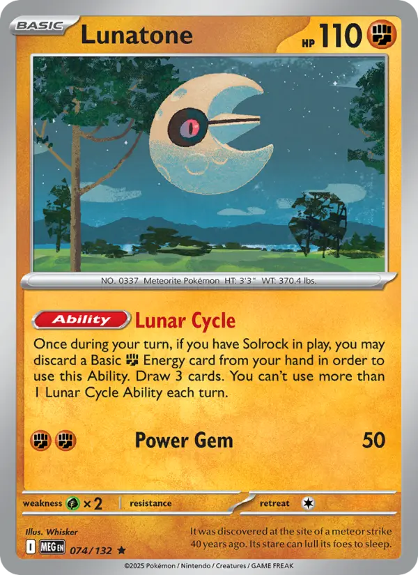 Lunatone, Pokémon card