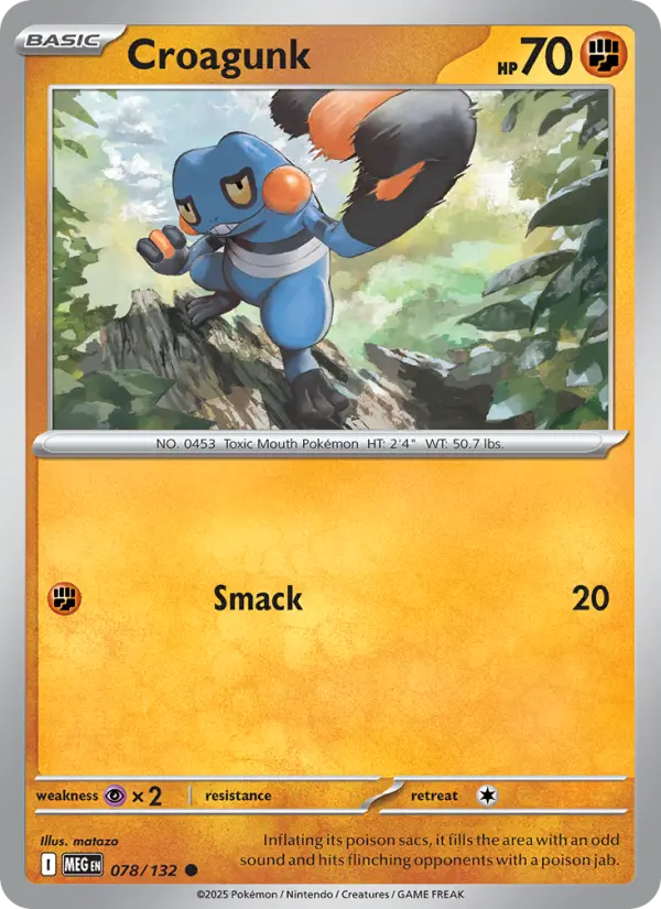 Croagunk, Pokémon card