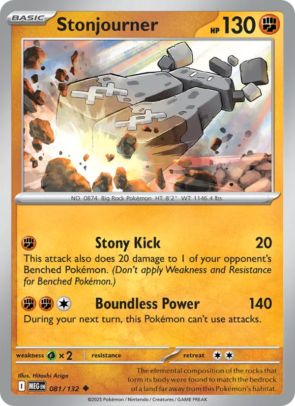 Stonjourner, Pokémon card
