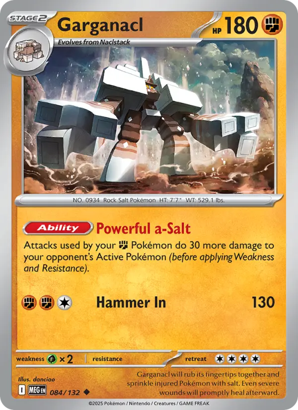 Garganacl, Pokémon card