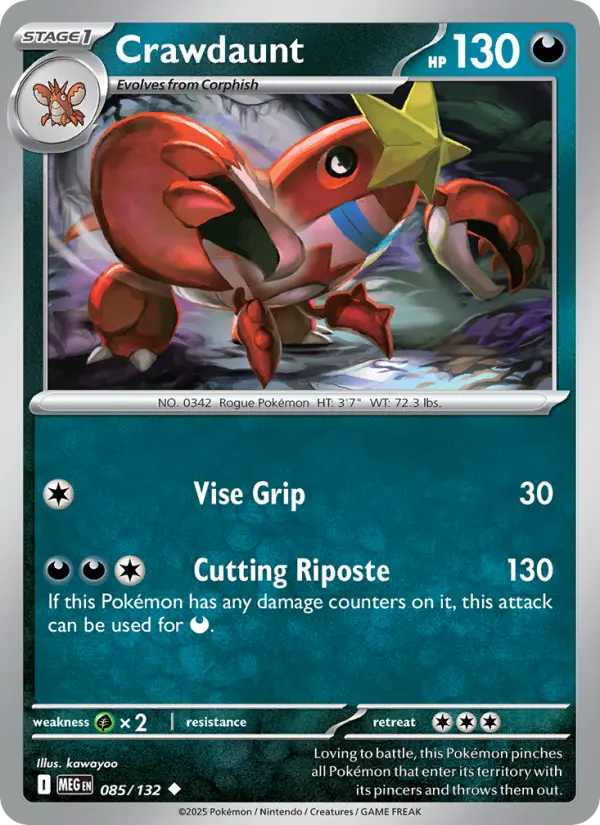 Crawdaunt, Pokémon card