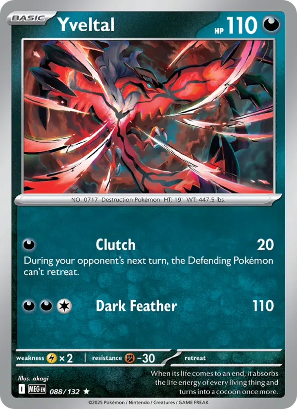 Yveltal, Pokémon card