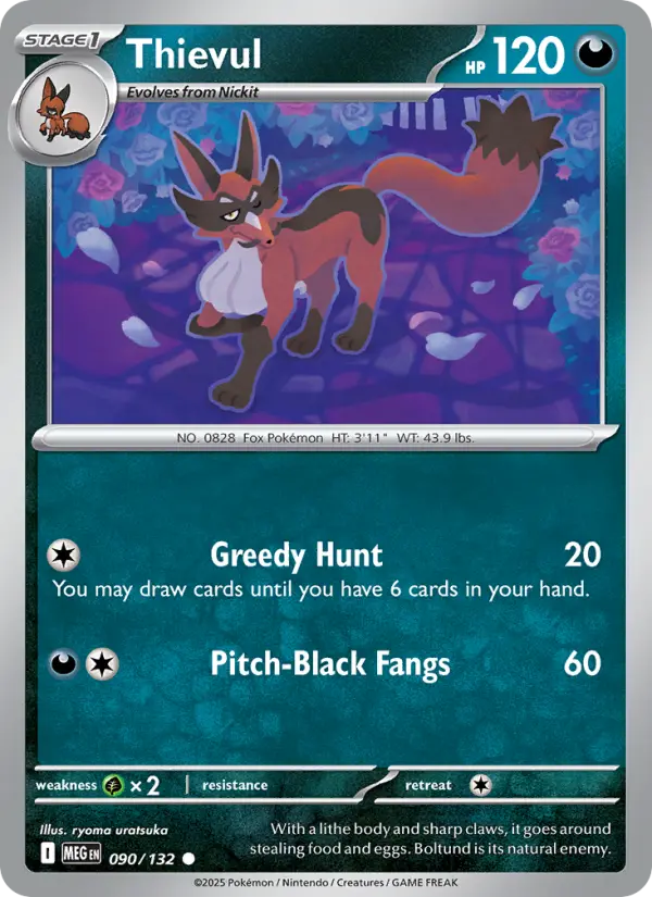 Thievul, Pokémon card