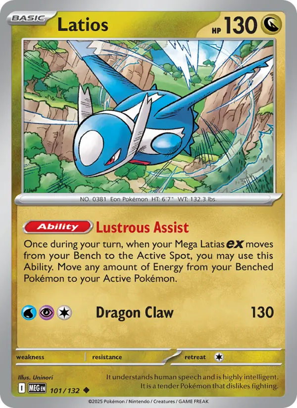Latios, Pokémon card