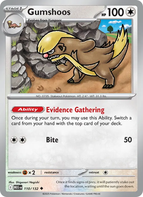Gumshoos, Pokémon card
