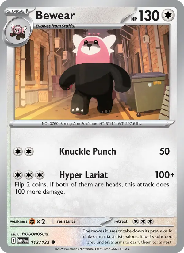 Bewear, Pokémon card