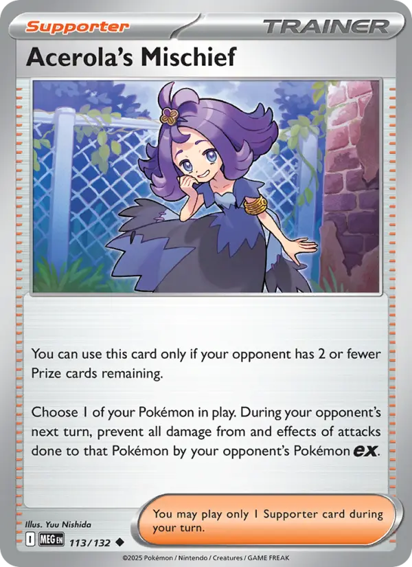 Acerola's Mischief, Pokémon card