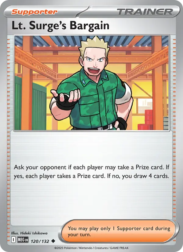 Lt. Surge's Bargain, Pokémon card