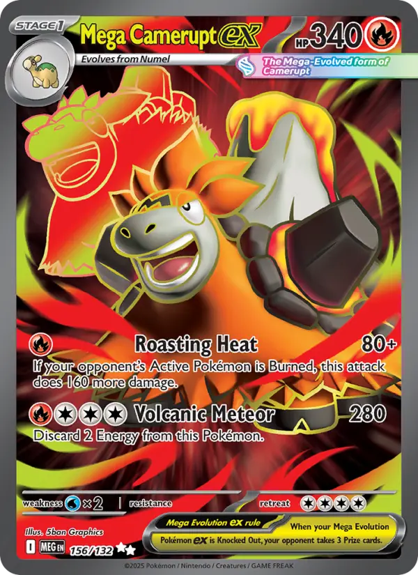 Mega Camerupt ex, Pokémon card