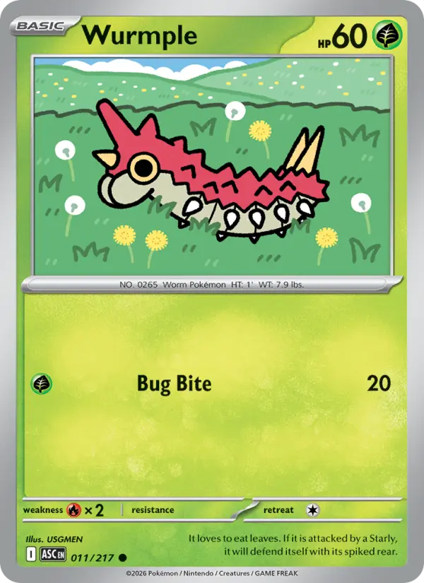 Wurmple, Pokémon card