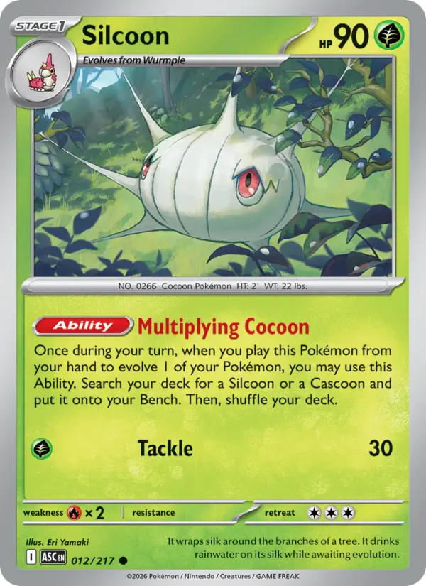 Silcoon, Pokémon card