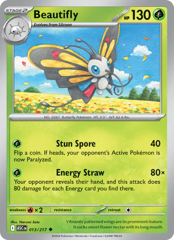 Beautifly, Pokémon card