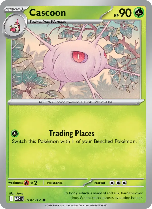 Cascoon, Pokémon card