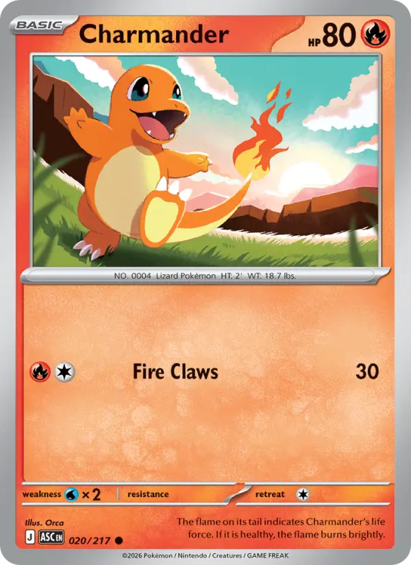 Charmander, Pokémon card