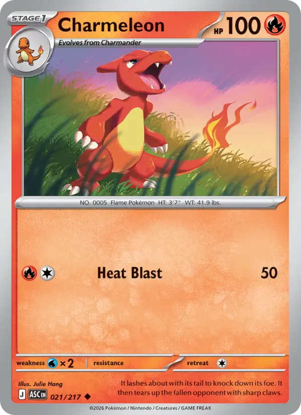 Charmeleon, Pokémon card