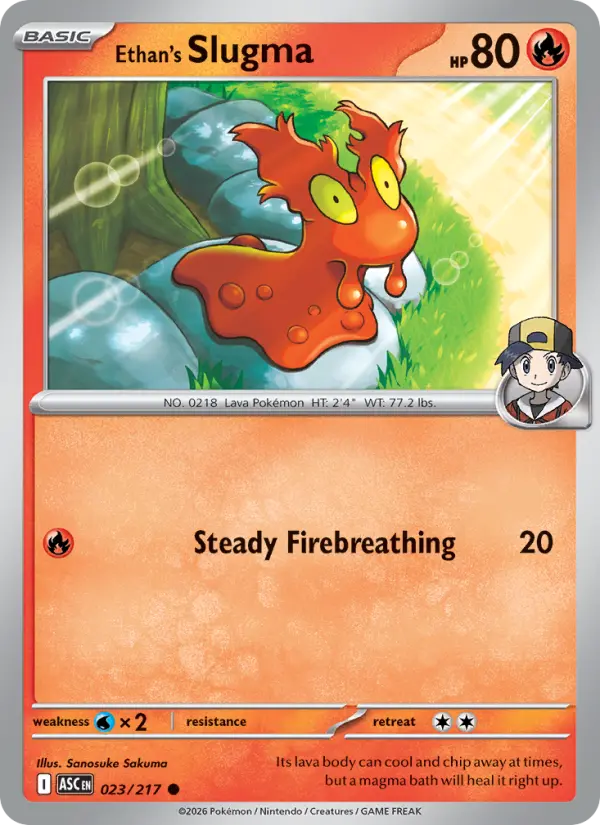 Ethan's Slugma, Pokémon card