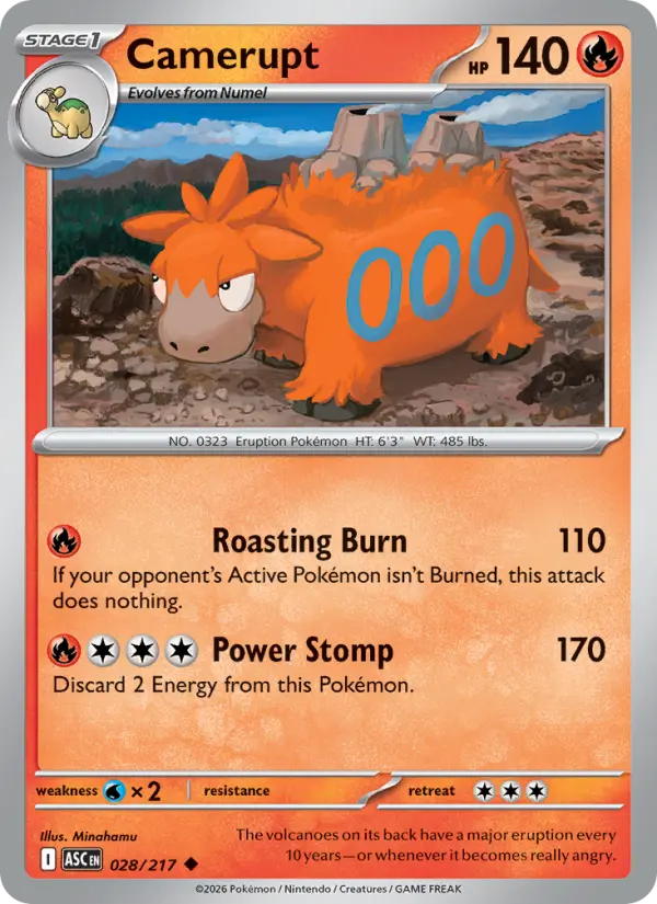 Camerupt, Pokémon card