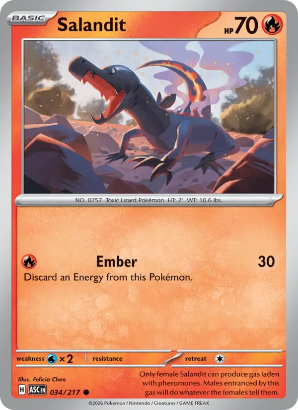 Salandit, Pokémon card
