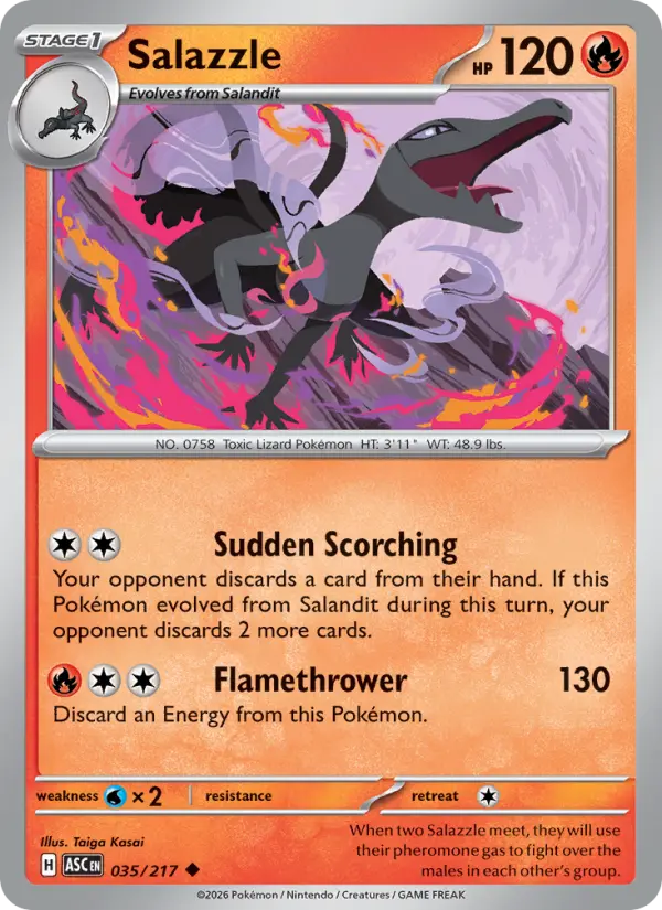 Salazzle, Pokémon card