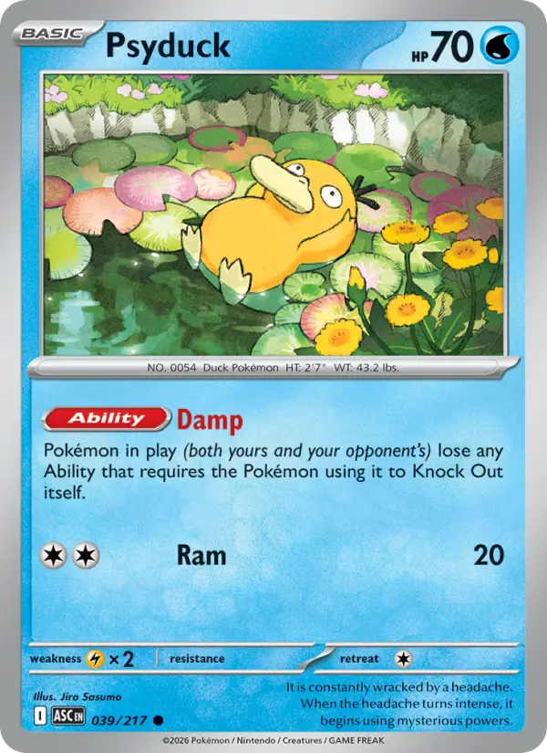 Psyduck, Pokémon card